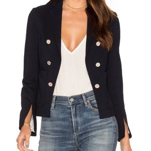 Theory Jonita K Navy Blazer with Gold Buttons